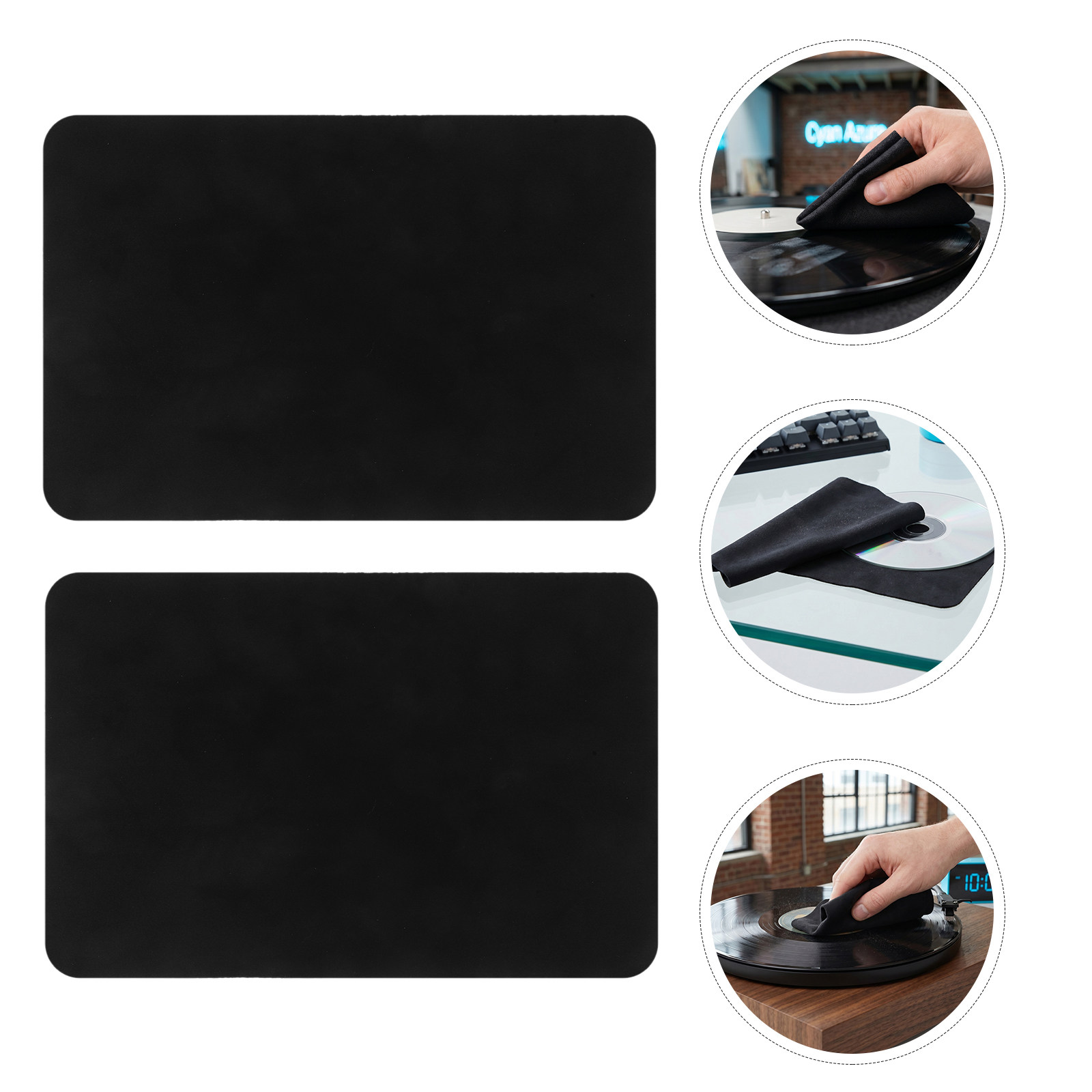 Vinyl Record Cleaner - Chiffon de nettoyage en microfibre, 10