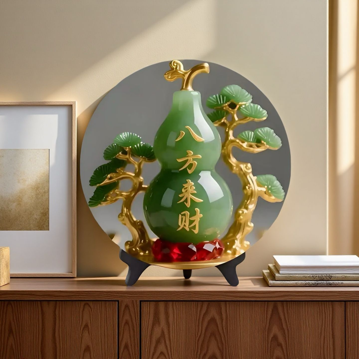 Vintage Collectible Christmas Ornaments - Figurine de gourde en jade naturel,