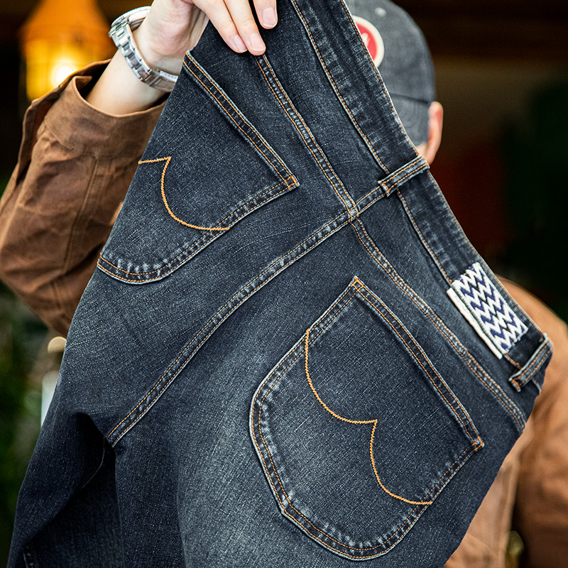 Levis Jeans 501 - Maden Jeans droits délavés en denim