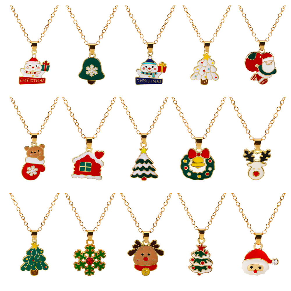 Vintage Collectible Santa - Collier de collection de Noël avec
