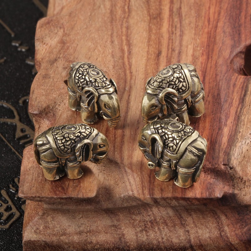Vintage Collectible Christmas Ornaments - 1 PC mignon éléphant en laiton