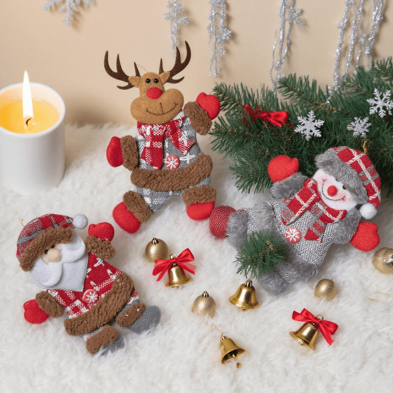 Ensemble de 3 ornements suspen - Vintage Collectible Santa avis et prix