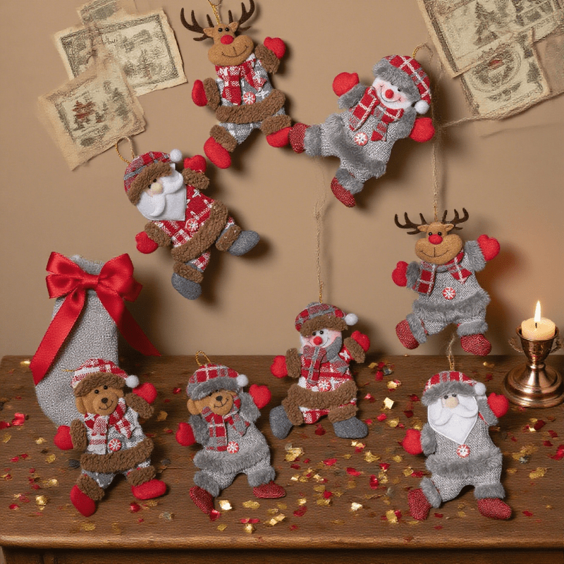 Ensemble de 3 ornements suspen - Vintage Collectible Santa avis et prix