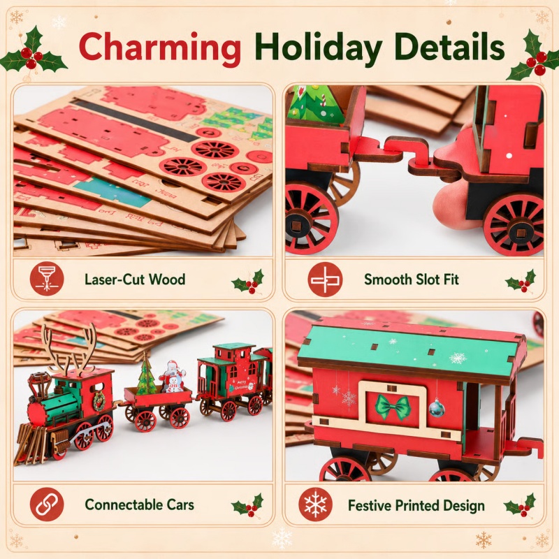 Nouvel ensemble de train en bo - Vintage Collectible Christmas Ornaments avis et prix