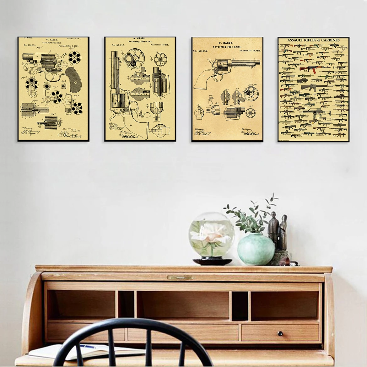Affiches de Collection de arme - Vintage Collectible Guns avis et prix