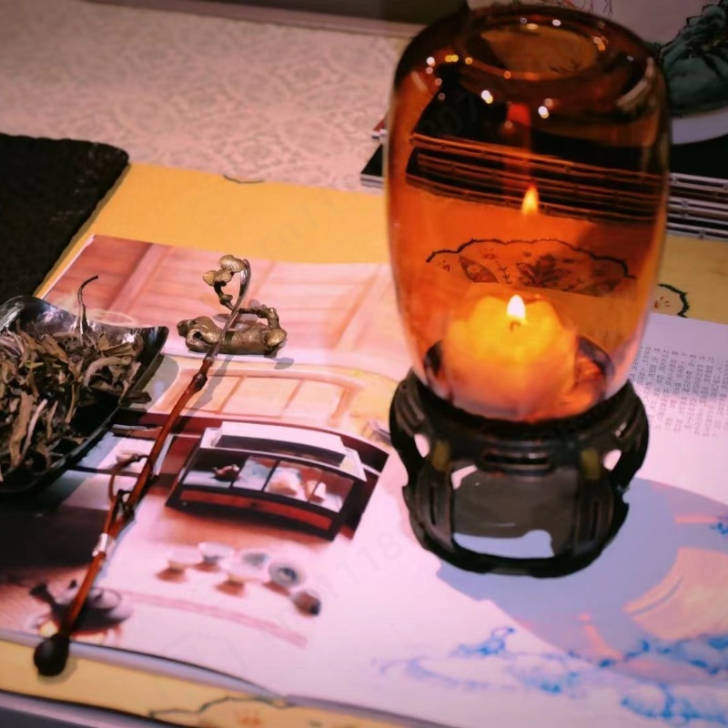 Porte-bougie en verre vintage, - Collectible Vintage Lamps avis et prix
