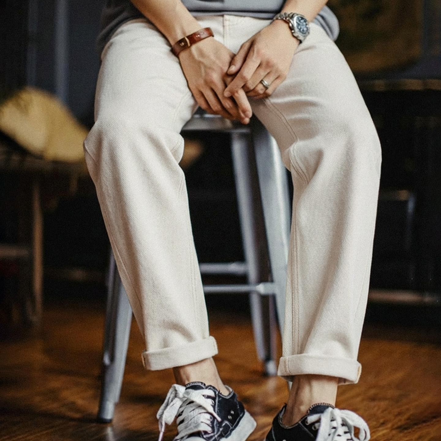Jean vintage blanc épais délav - Levis Jeans 501 avis et prix
